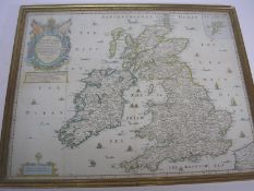 BLOME, Richard - [Great Britain] : A Generall Mapp of the Isles of Great Brittaine ...
