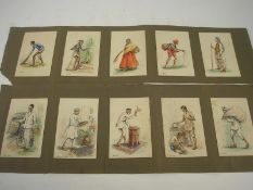 ELGEE, Cecil [Miss] : a box of original book illustrations, India, 'Costumes of the Raj' 10 orig.