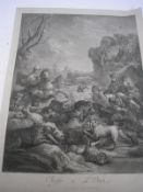 PRINTS : a pair of copper engravings by J.J.