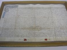 A GEORGE II INDENTURE, relating to land in the Stoke Gabriel areas and the Grigge family,