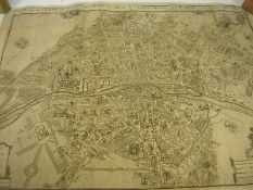 DE FER, Nicholas : Le Plan de Paris, ses Faubourgs et ses Environs, uncoloured map, 750 x 560 mm,