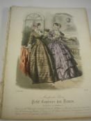 FASHION PLATES : 47 hand coloured plates mainly from Journal des Dames, c1850s.