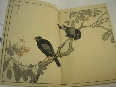 A volume of Japanese prints: Birds, printed paper covers, 35.5 x 24.5cm, early 20th century.
