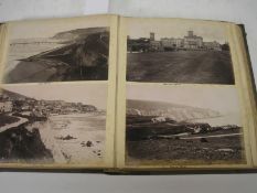 BRITISH ISLES : photograph album, 63 prints various sizes, Frith, Wislon, Valentine, half morocco,