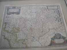HONDIUS, Jodocus - Montisferrati Ducatus : hand coloured map, 475 x 370 mm, f & g, c1620.
