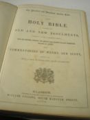 BIBLES - The Practical and Devotional Family Bible, morocco, 1858; together with another volume.
