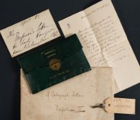 BONAPARTE, Louis-Napoleon : (1808-1873) - a collection of  nine letters to Lady Donegal,