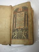 BIBLE : The Holy Bible Containing the Old Testament and the New - calf rubbed binding broken on the