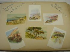 EUROPEAN TOUR : an album containing numerous watercolours, half morocco, large oblong folio,