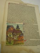 NUREMBURG CHRONICLE : single sheet on both sides, printed on 56 lines,