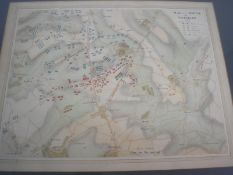 Plan of the Battle of Waterloo in 1815 : hand coloured manuscript map, 370 x 290 mm, f & g.