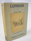 DARK, Sidney - London : illust. Joseph Pennell, org cloth in d/w. tall 8vo, 1924.