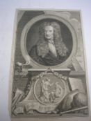 PRINTS : a collection of 18/19th cent. copper engraved portraits.