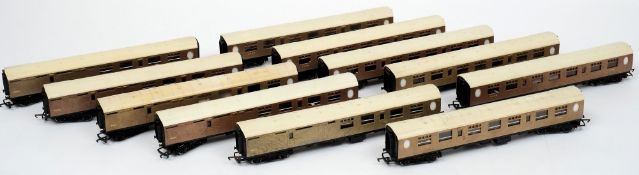 Eleven LNER live passenger coaches:, unboxed.