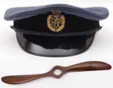An early 20th Century wooden two blade impellor:, of typical form, 108cm wide, together with an R.A.