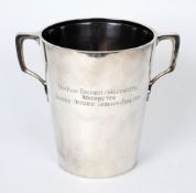 A German Third Reich period Luftwaffe plated wine cooler: inscribed 'Dem Flak-Regiment 7
