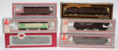 Four Lima freight carriages and two others, various liveries, boxed:.