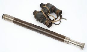 A single draw sighting telescope by Gieves Ltd , London,
