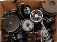 A collection of various fly and spinning reels, to include several bass star back reels:, (a lot).