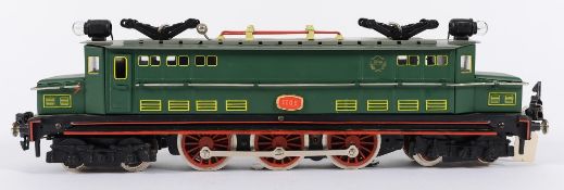 Paya, a 3RE 4-6-4 continental locomotive No 1105: with folding pantographs in green and red livery,