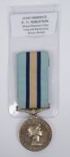 An ERII Royal Observers Corp LSGC medal named Chief observer O H Robertson:.