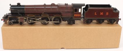 A Bassett-Lowke 3RE 4-6-2 locomotive No 6201 'Princess Elizabeth': with six wheel tender in LMS