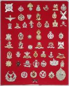 A collection of mostly modern Army badges: mounted.