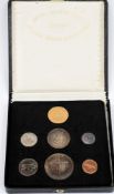 A Royal Canadian Mint centenary proof set with gold 20 dollar, 1967, cased:.