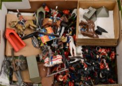 Britains, Delprado and others a collection of assorted model soldiers: knights, Robin Hood,