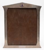 A large silver and blue enamel photograph frame, maker J W Tiptaft & Son Ltd ,Birmingham 1929:,