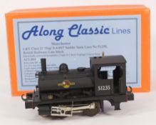 Along Classic Lines, a 3RE 'Pug' 0-4-0 tank locomotive No 51235: in BR black livery,