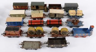 Hornby Series: a quantity of assorted items rolling stock including cattle trucks, open wagons,