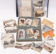 An Edwardian postcards album of actresses,