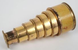 A 19th century ivory and gilt brass six draw opera telescope by Adams ,London:, signed as per title,