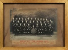 A photograph of Exeter City Fire Brigade 1927: 23 x 29cm..