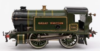 Hornby Series: a clockwork No 1 special tank locomotive No 5500 in GWR green livery.