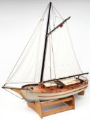 A 1/12 scratch built model of Joshua Slocombe's sailing boat 'Spray':,