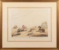 Henri Merke after Captain Thomas Williamson [18/19th Century]-
Hog Hunters Meeting by Surprise a