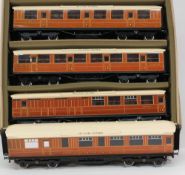 Ace Trains, a set of three teak LNER passenger coaches: includes 1st class coach,