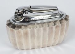 A plated presentation table lighter: presented to Lt. Col R.E.G. Twelvetrees M.C.