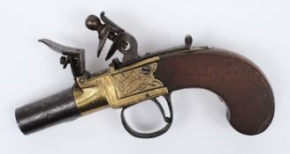 An early 19th Century flintlock boxlock pistol:, with steel 3.