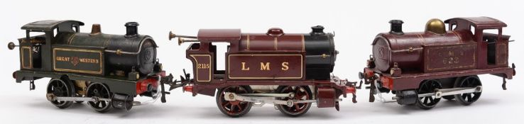 Hornby Series: a clockwork tank locomotive No 623 in LMS maroon livery,