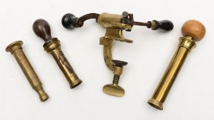 A brass 12 bore cartridge loader by G J Hawksley,