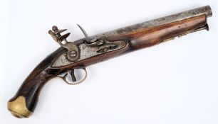 A late 18th/early 19th Century tower flintlock pistol:,
