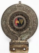 An early RAC Devon & Cornwall radiator badge:, B51 16cm. high.