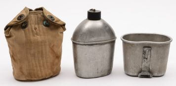 A WWII period US Army aluminium water bottle:,