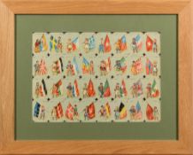A printer's set of French trade cards ' National costume' by Williot & Co:, printed in Germany,