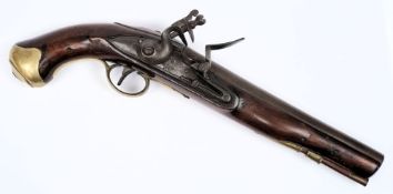 A late 18th/early 19th Century flintlock pistol:,