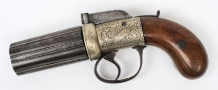 Summers & Co, a six-shot percussion pepperbox revolver: with 7.5cm.