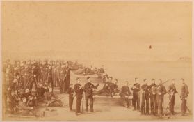 A Victorian photograph of an infantryman on a rifle range by Notman & Sandman:,
